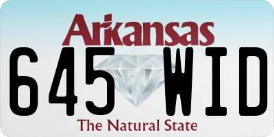 AR license plate 645WID