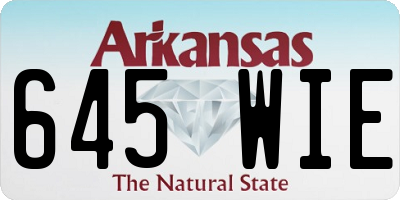 AR license plate 645WIE