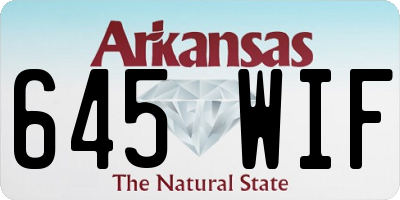 AR license plate 645WIF