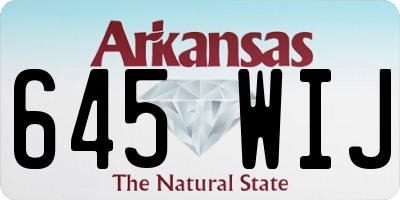 AR license plate 645WIJ