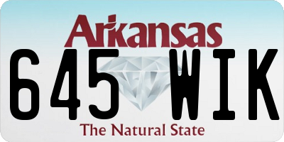AR license plate 645WIK