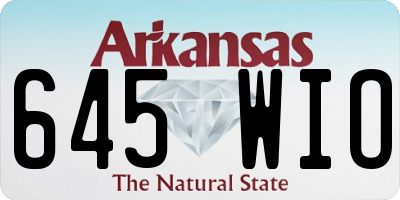 AR license plate 645WIO