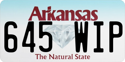 AR license plate 645WIP
