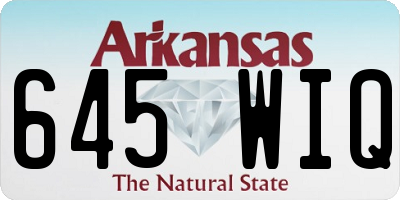 AR license plate 645WIQ
