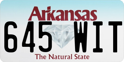 AR license plate 645WIT