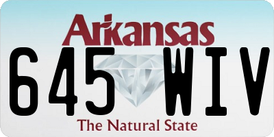 AR license plate 645WIV