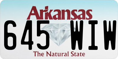 AR license plate 645WIW