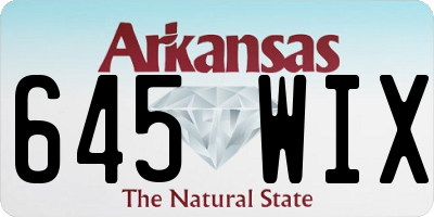 AR license plate 645WIX