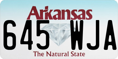 AR license plate 645WJA
