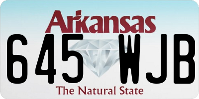 AR license plate 645WJB