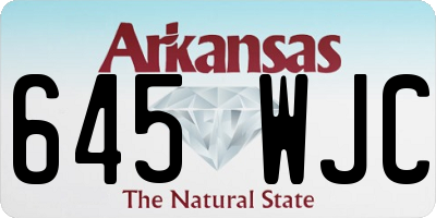 AR license plate 645WJC