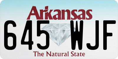 AR license plate 645WJF
