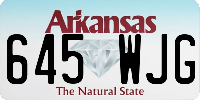 AR license plate 645WJG