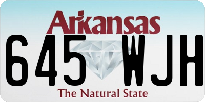 AR license plate 645WJH
