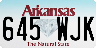 AR license plate 645WJK
