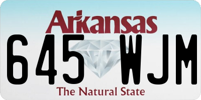 AR license plate 645WJM