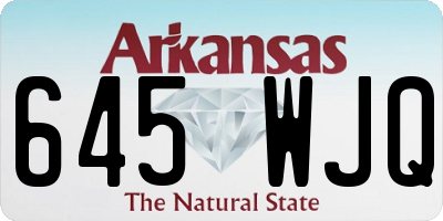 AR license plate 645WJQ