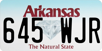 AR license plate 645WJR