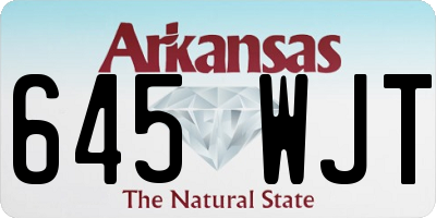 AR license plate 645WJT