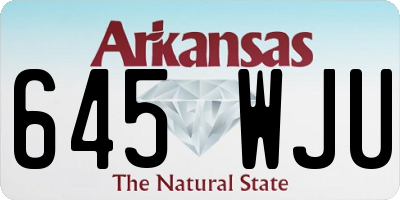 AR license plate 645WJU