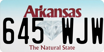AR license plate 645WJW