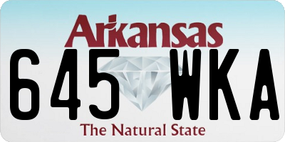 AR license plate 645WKA
