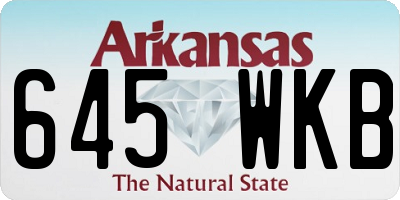 AR license plate 645WKB