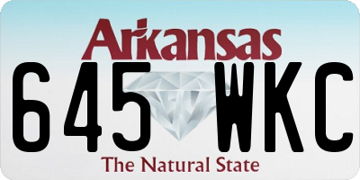 AR license plate 645WKC