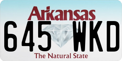 AR license plate 645WKD