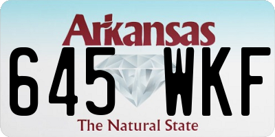 AR license plate 645WKF