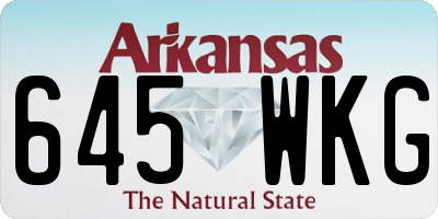 AR license plate 645WKG