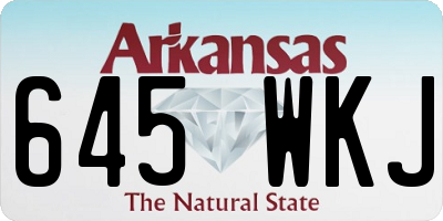 AR license plate 645WKJ