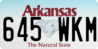 AR license plate 645WKM