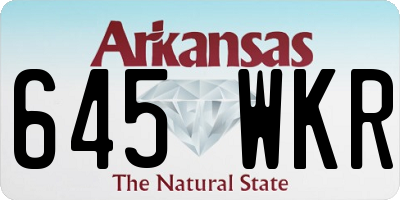 AR license plate 645WKR