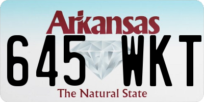 AR license plate 645WKT