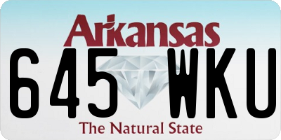 AR license plate 645WKU