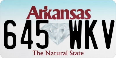 AR license plate 645WKV