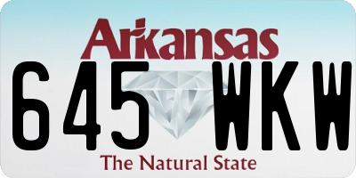 AR license plate 645WKW