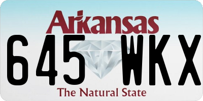 AR license plate 645WKX