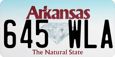 AR license plate 645WLA