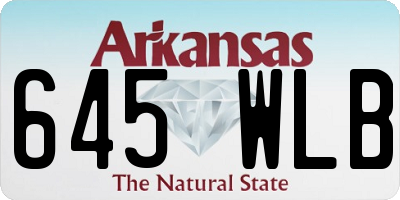 AR license plate 645WLB