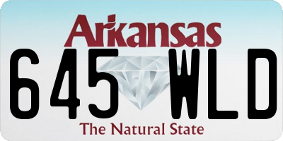 AR license plate 645WLD