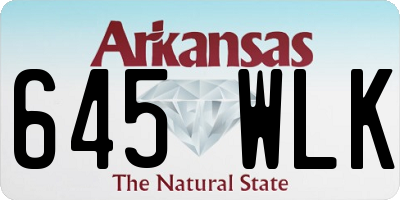 AR license plate 645WLK