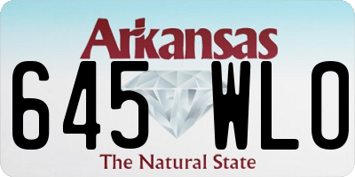 AR license plate 645WLO