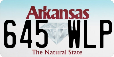 AR license plate 645WLP