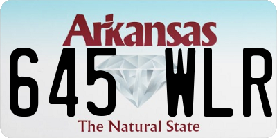 AR license plate 645WLR
