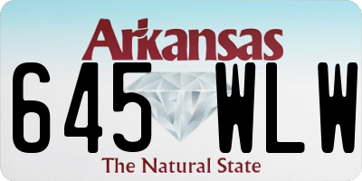 AR license plate 645WLW