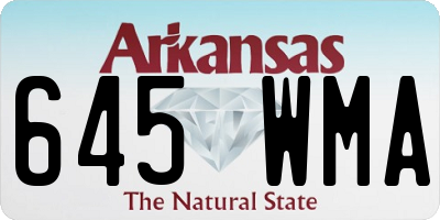 AR license plate 645WMA