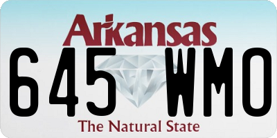AR license plate 645WMO