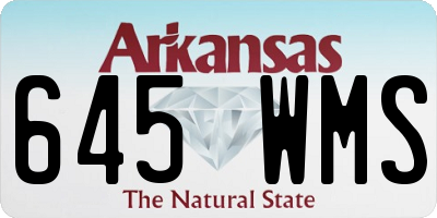 AR license plate 645WMS